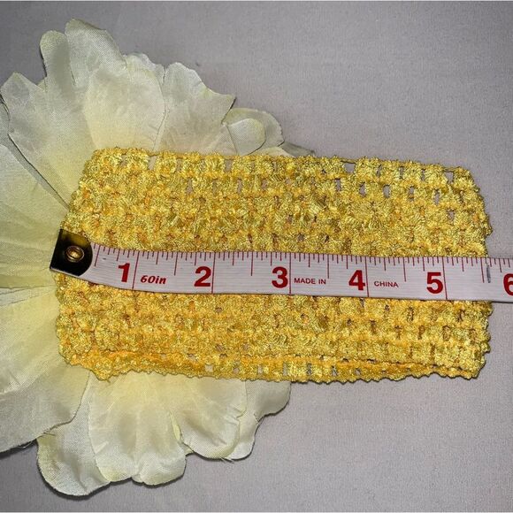Yellow Flower Headband Baby Girl Stretchy Elastic Hairpiece Toddler Daisy Photos - Picture 7 of 9